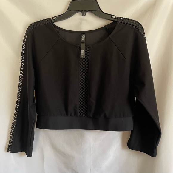 Victoria's Secret Tops - Victoria Sport Womens Crop Top Long Sleeve Large Black